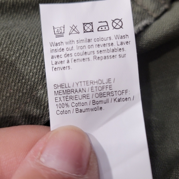 River Island British Distressed Frayed Khaki Jacket - Sz 38 EU / 12 UK - Picture 9 of 11